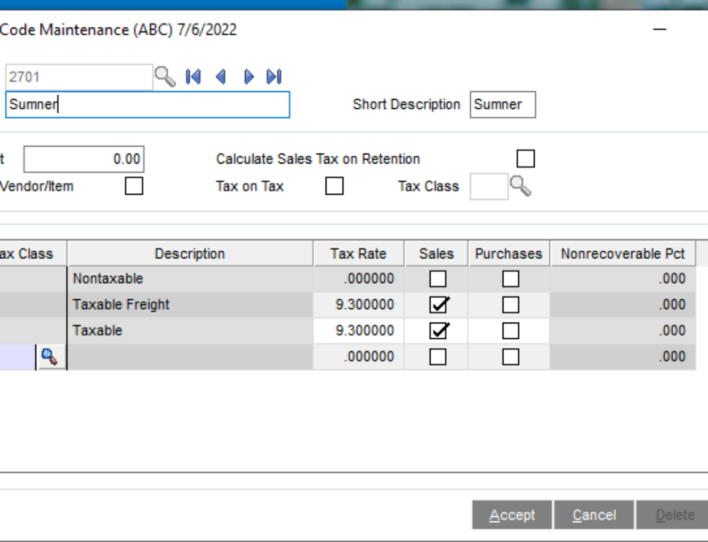 Sage 100 Cloud – How to setup Tax Schedules.